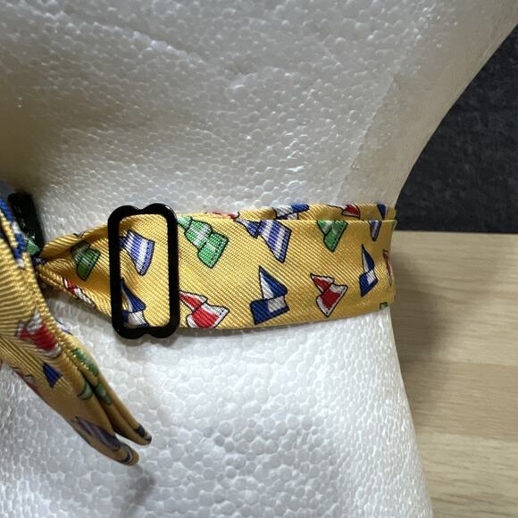 Lauren Ralph Lauren Yellow Silk Bow Tie w/ A Nautical Signal Flag Pattern - Picture 2 of 6